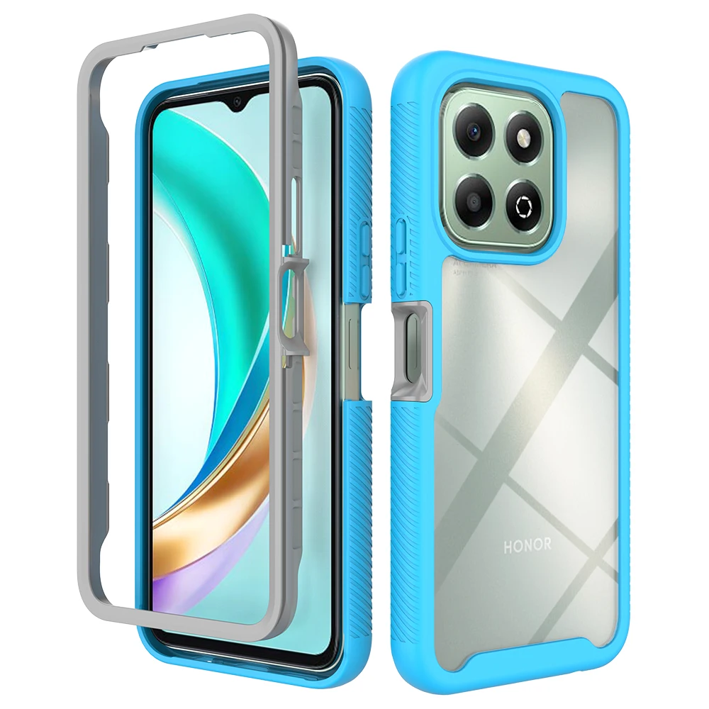 Luxury 3-in-1 Clear Hybrid Armor Shockproof Case with Heavy Duty Protection