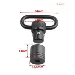 Tactical Quick Detach Steel Sling Buckle for Outdoor and Wargame Activities (1 inch)