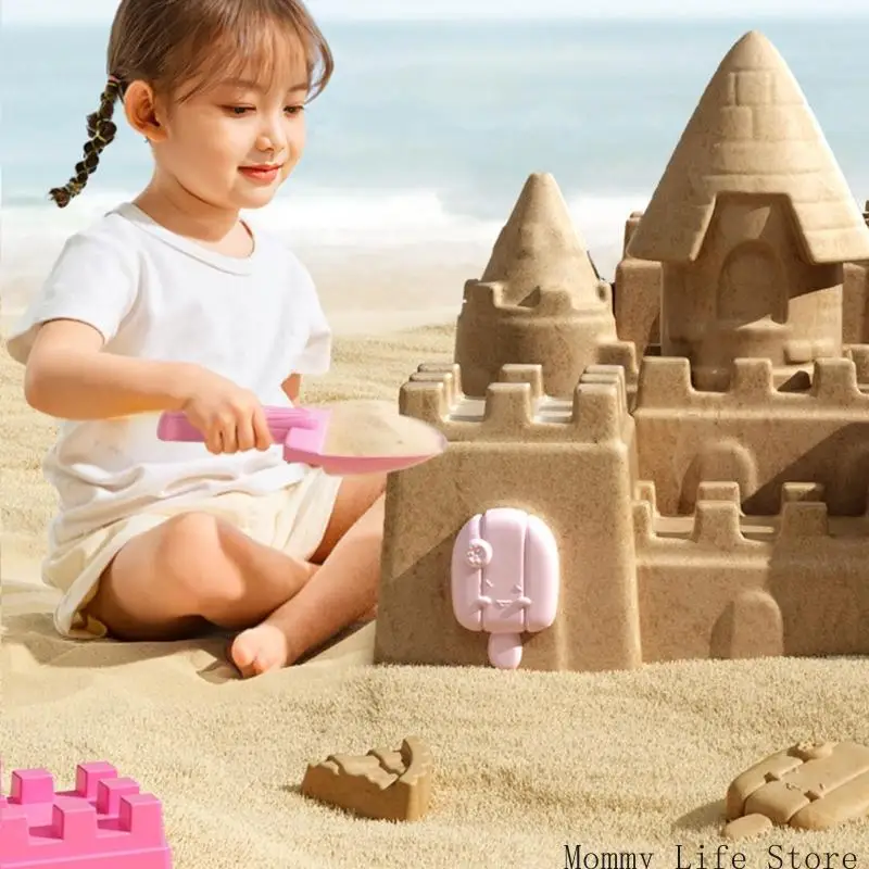 Kreatives Strandspielset aus ABS-Sand, inklusive Eimer, Schaufel und Rechen_voghion.com