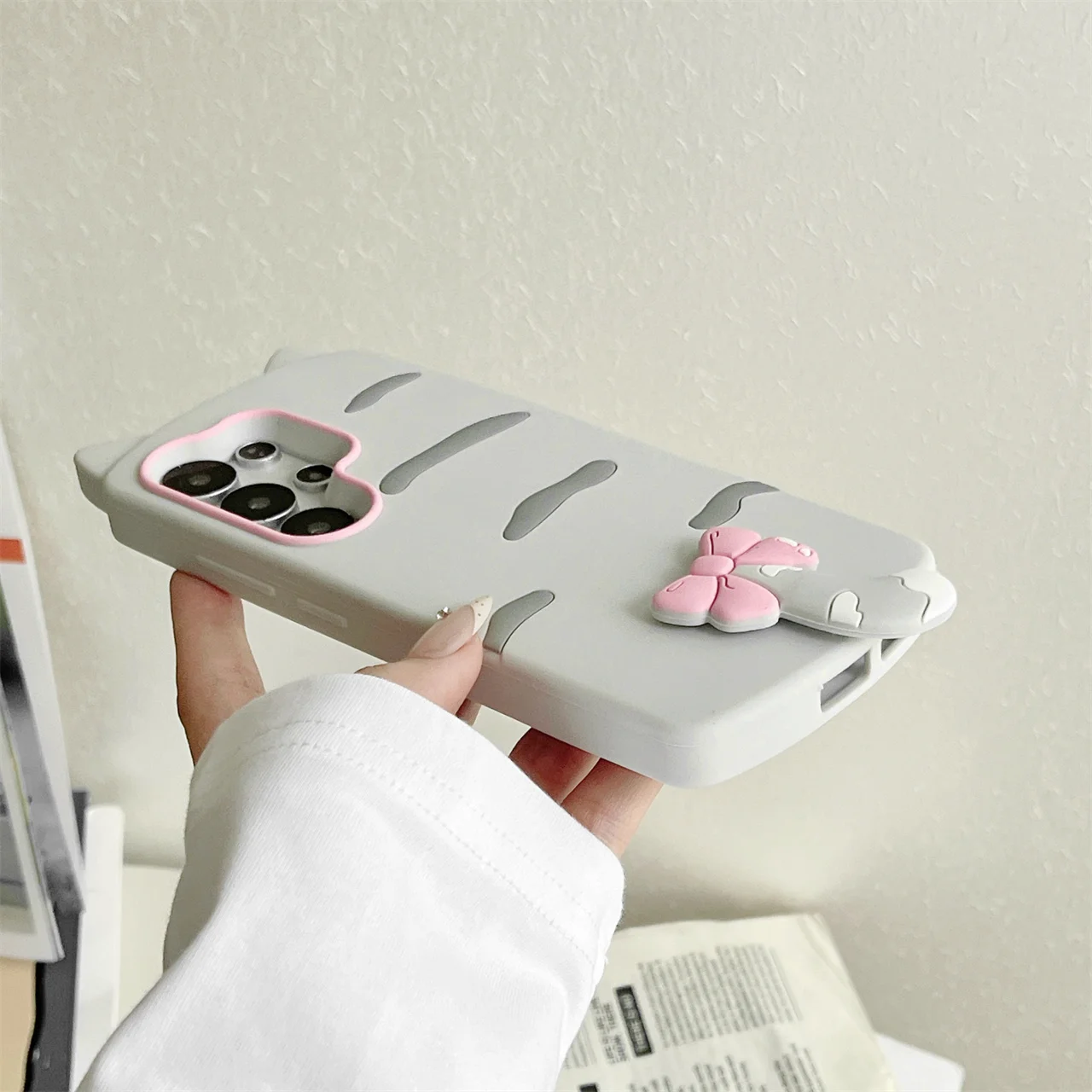 3D Cat Silicone Cartoon Protective Phone Case