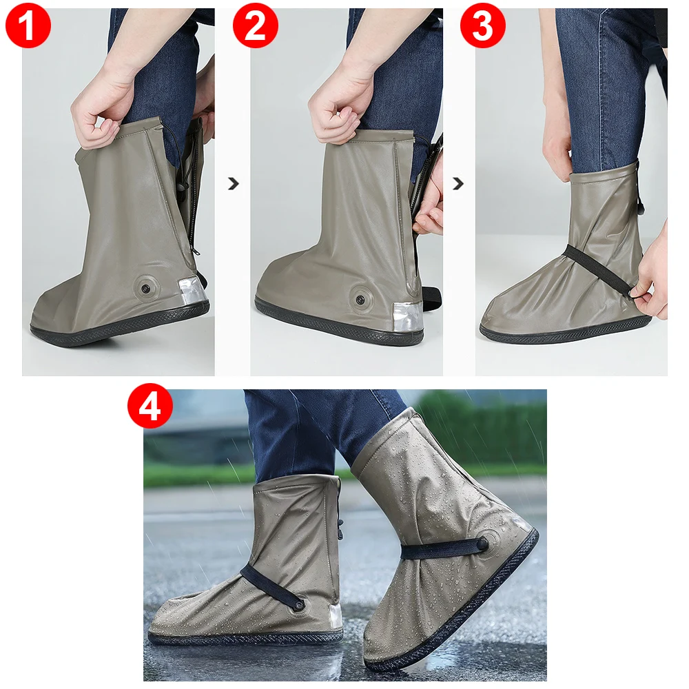 Housse de protection unisexe pour chaussures de moto, imperméable, pour  jour de neige, Scooter, tailles L/XL/XXL/XXXL