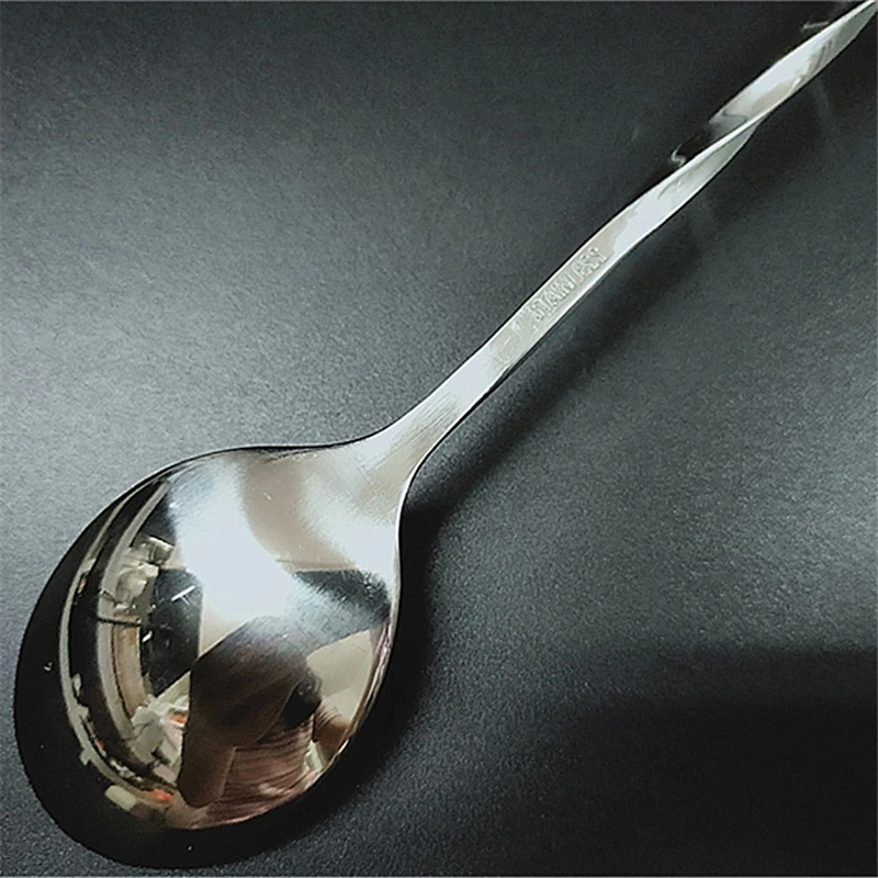 29cm Stainless Steel Cocktail Bar Spoon Spiral Pattern Bar Teadrop Spoon Stir Tool Bartender Tools Barware