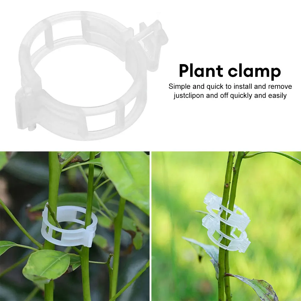 

50/100/200pcs Plant Clips Plastic Vine Hold Clips Buckle Supports Connects Reusable Holder Gardening Tool for Vegetable Tomato