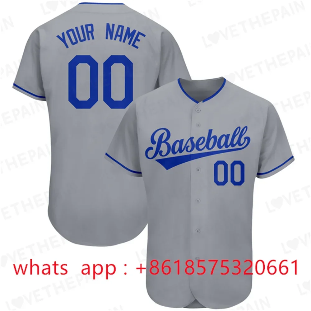 Gradient Personalize Men Women Youth Baseball Jersey Button Down Sports Tee Printed Sublimation Letter Number
