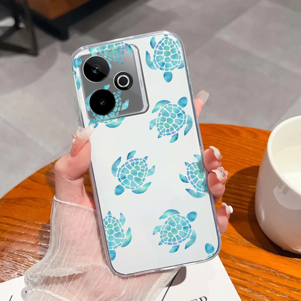 Lovely Cartoon Animals Soft Clear TPU Silicone Protective Phone Case Cover