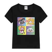 Boys T-shirt Cartoon Lanky Box Cute Print Short Sleeve Girls Clothes Summer Casual Fashion Funny Cotton Children Tops Kawaii Tee 2