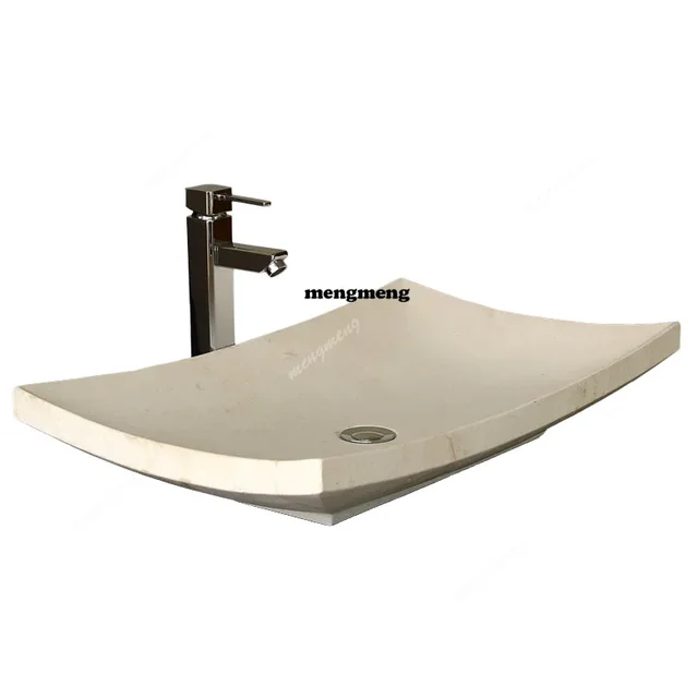 อ่างล้างหน้าหินอ่อนแบบใหม่ สไตล์วินเทจยุโรป อ่างล้างหน้าหิน สำหรับระเบียง ห้องน้ำ อ่างล้างหน้า 1