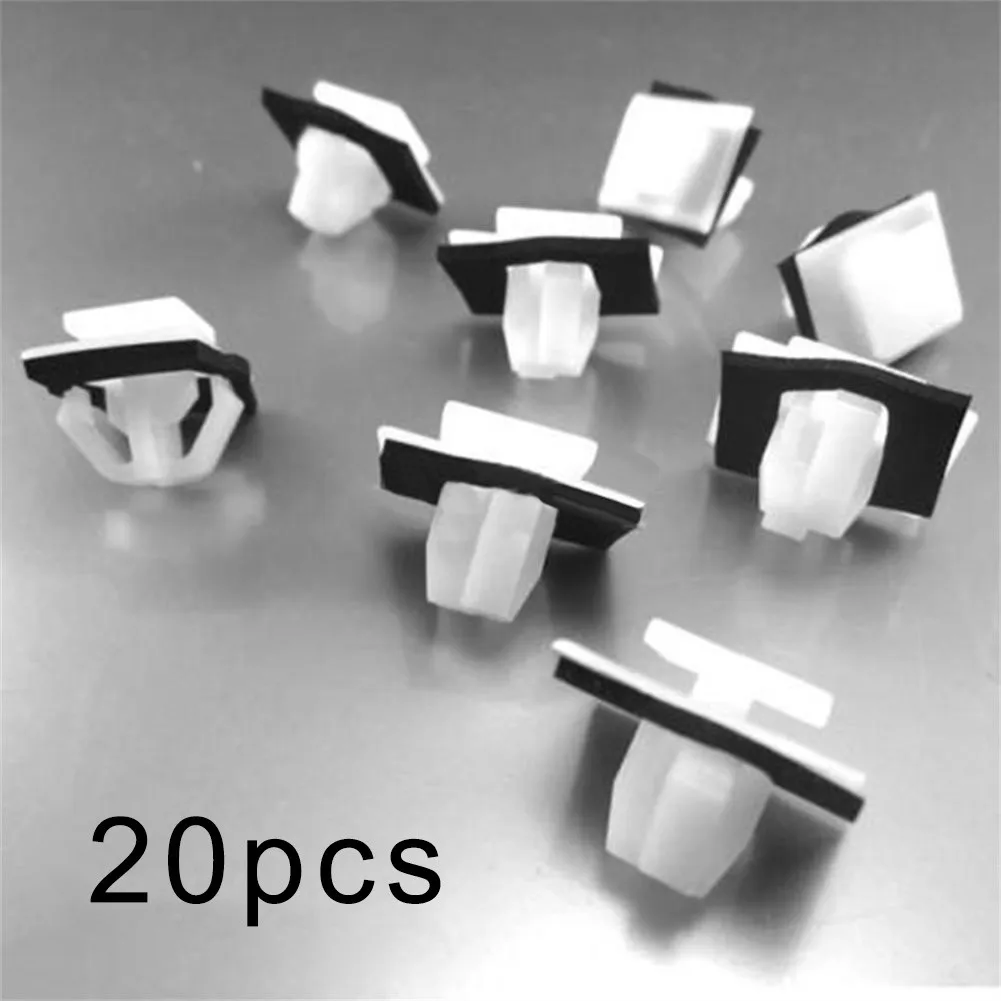 20Pcs Nylon Moulding Clips Rocker Panel Retainer With Sealer For Hyundai 87756-2E000 Car Snap With Gasket Accessories