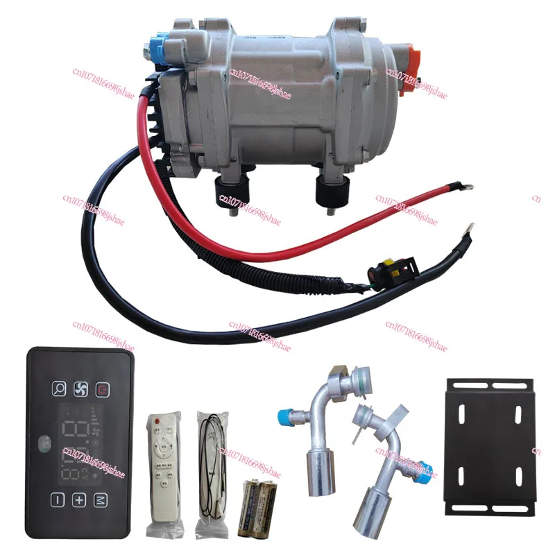 

Truck Truck RV Modification Upgrade Parallel Universal 12/24V Parking Air Conditioner Electric Compressor with Electronic