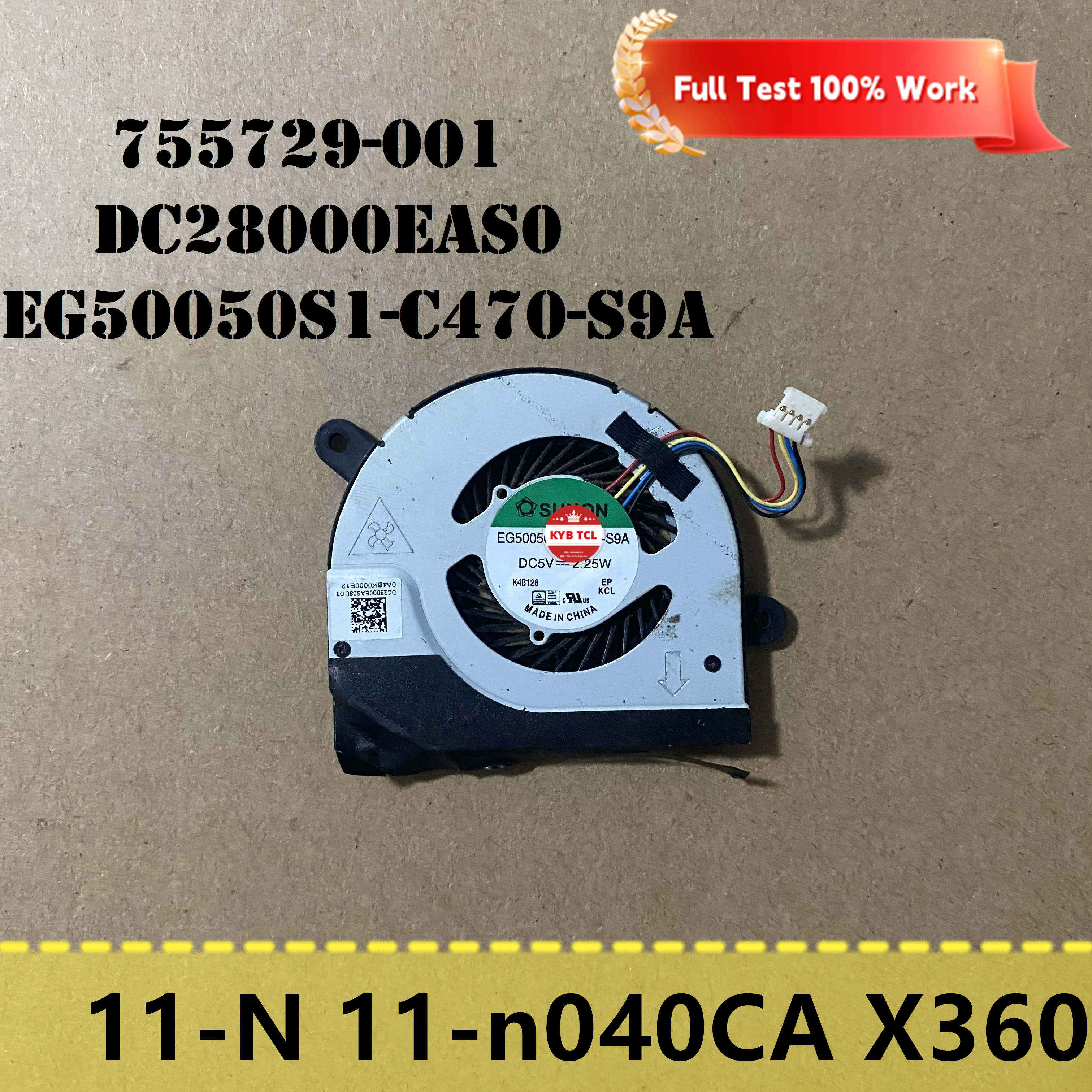 

Подлинный охлаждающий вентилятор процессора DC28000EAS0 EG50050S1-C470-S9A 755729-001 HP павильон 11-N 11-N004TU 11-n040CA X360 11-N010DX