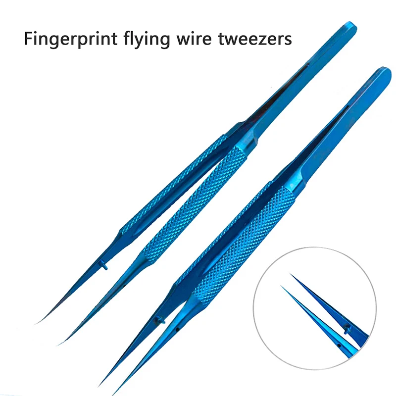 

Titanium Alloy Tweezers Professional Maintenance Tool 0.15mm Edge Precision Fingerprint Tweezers Apple Main Board Copper Wire