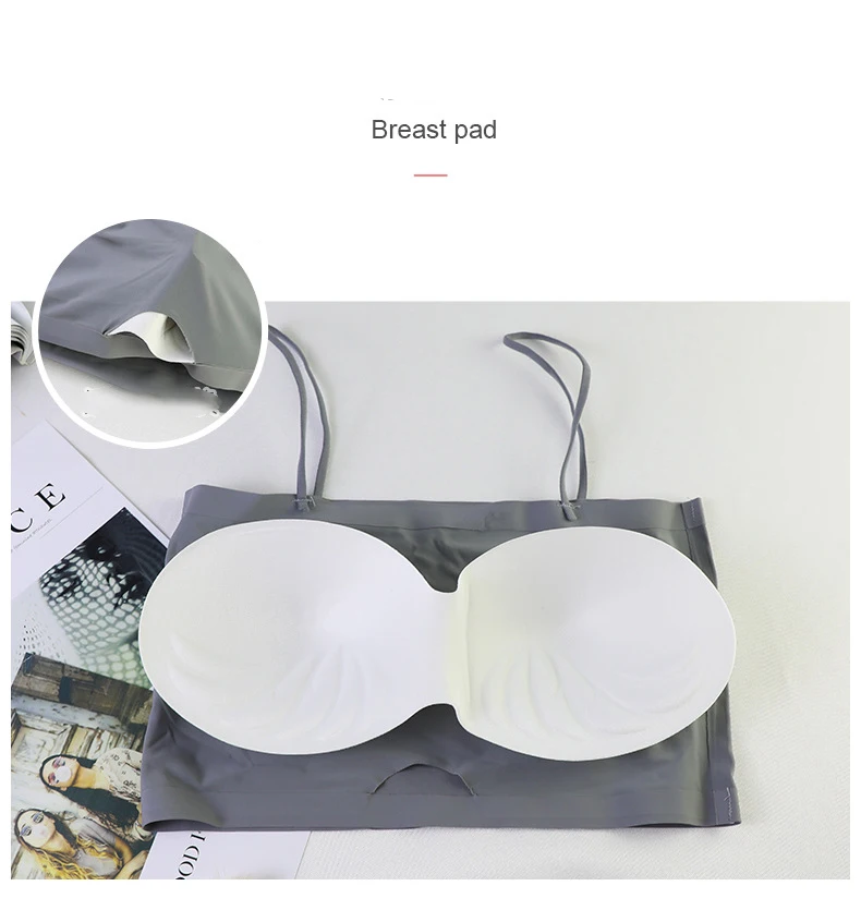 Summer Sexy Bras for Women Sling Tank Top Seamless Chest Pad Wearing Female Tube Top Bralette Thin Strap Beautiful Back Camisole camisole bra