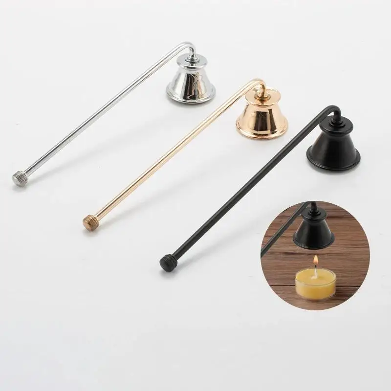 19CM/23CM Candle Damper Candle Stainless Tool Long Handle Bell Extinguisher AccessWicks Out Steel Extinguish Putting Accessories