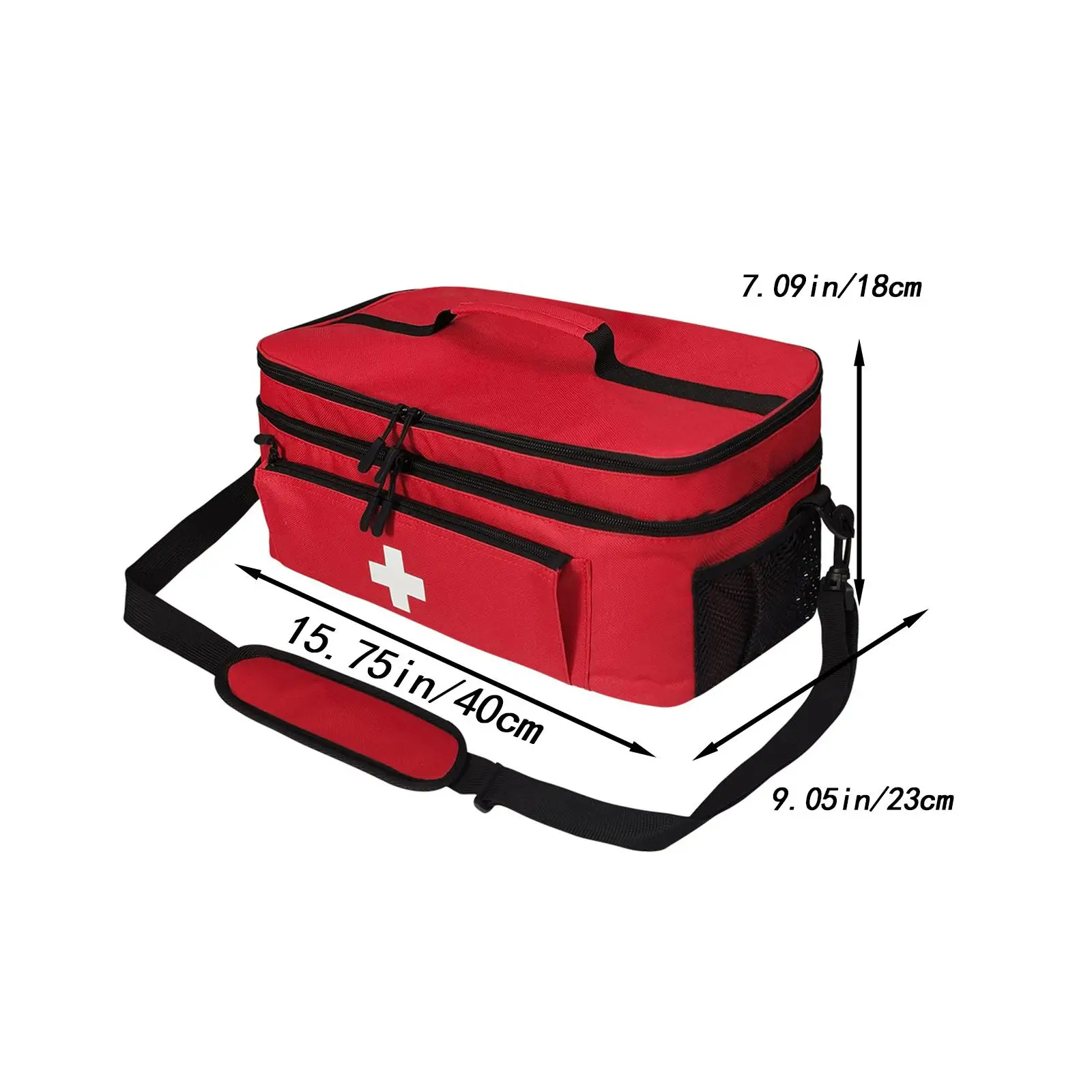 Empty First Aid Bag Medical Storage Bag Lightweight with Handles Gifts Bottle Organizer,Emergency Kits Organizer for Car