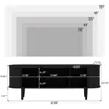 TV Stand, Modern TV Console Table with Storage Compartment and Sliding Door, Gaming Entertainment Center with Cabinet for Living 2