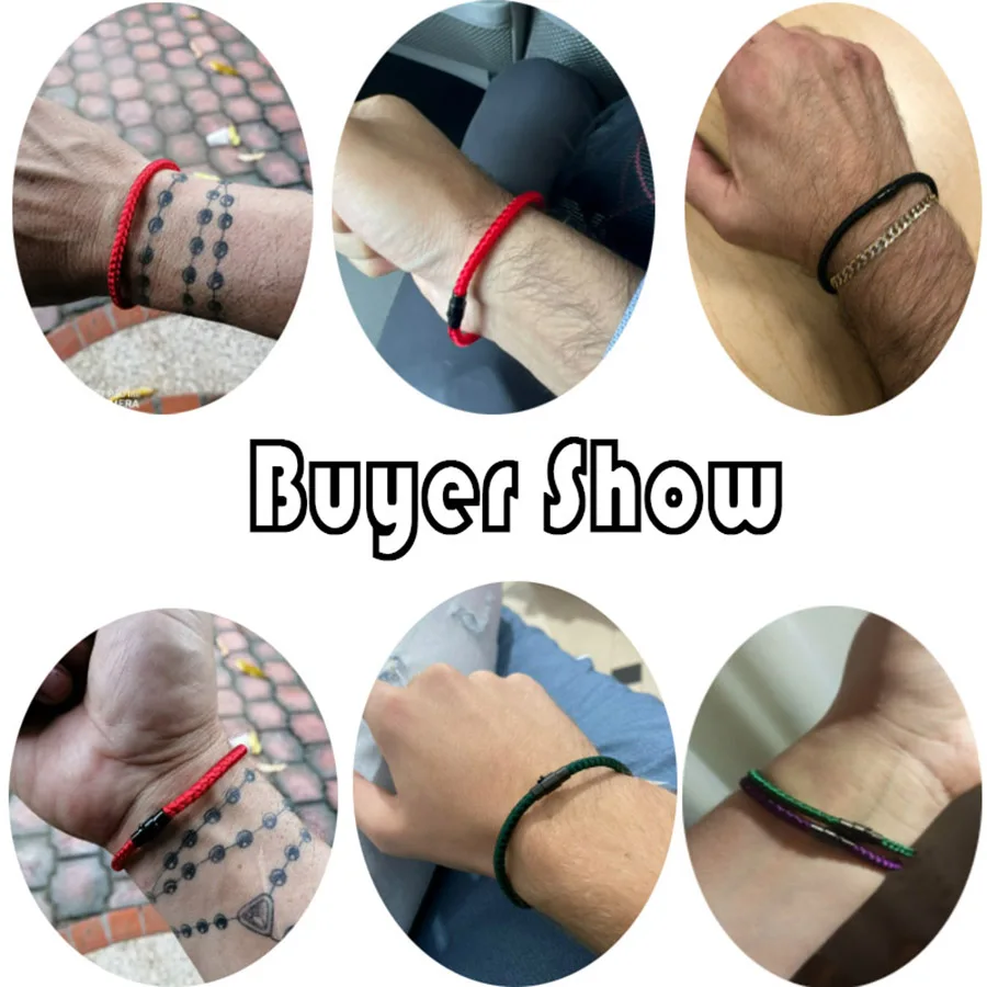 Unisex Christmas String Bracelet 4mm Keel Rope