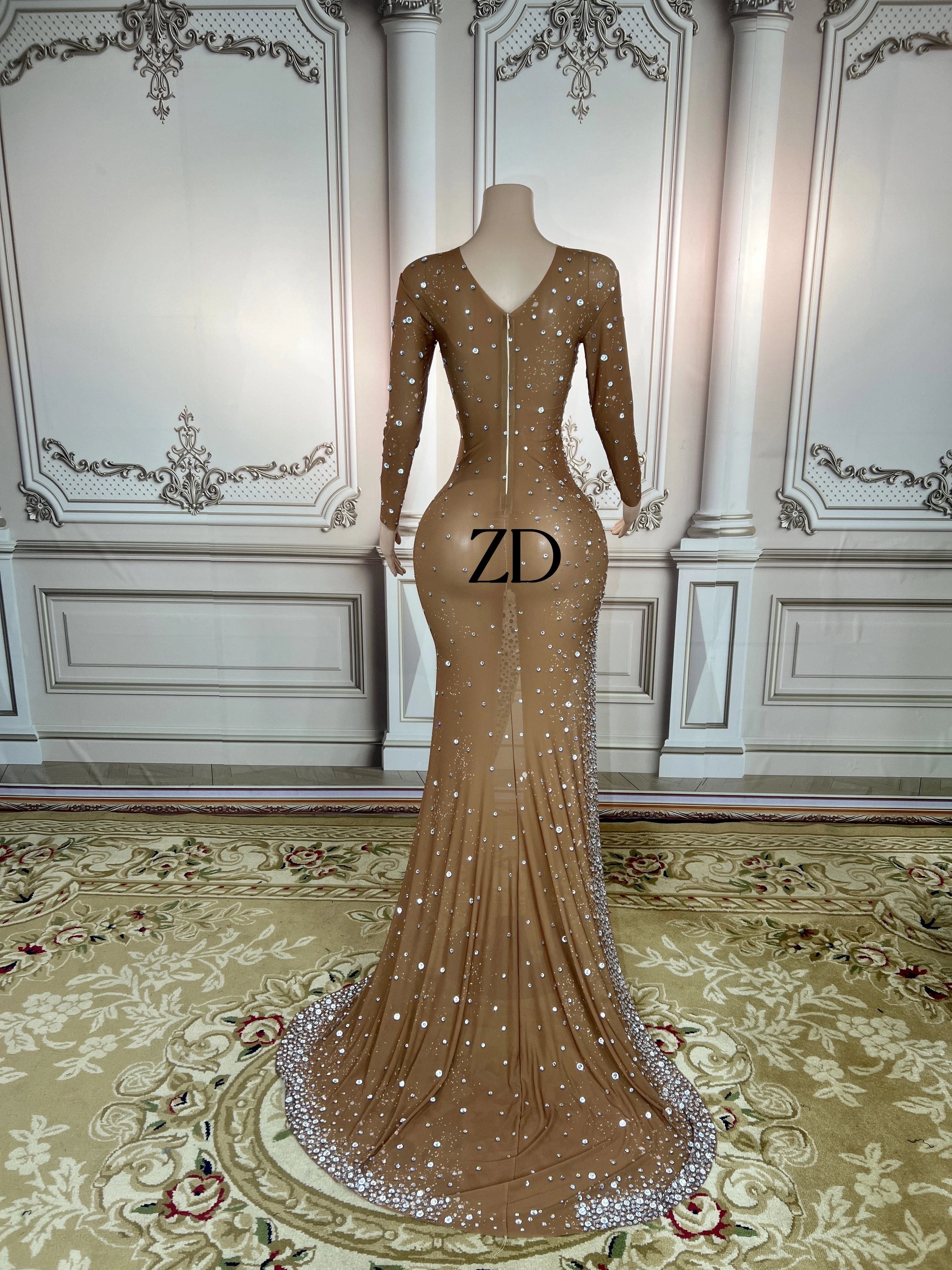 Robe de sirène élégante pour femmes, tenue de soirée longue et