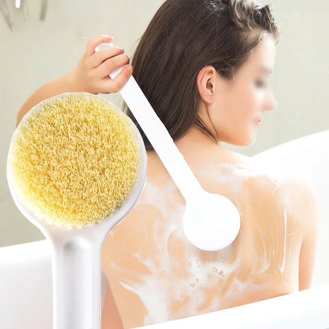 1pc Back Body Bath Shower Cleaning Brushes Bath Brush Long Handle  Exfoliating Scrub Skin Massager Exfoliation Bathroom Brush - AliExpress