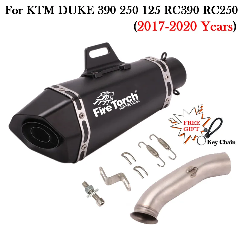 Slip on For KTM DUKE 390 250 125 RC390 RC250 2017 - 2020 Motorcycle Exhaust Modify Muffler Escape Moto Silencer Middle Link Pipe - Image 6