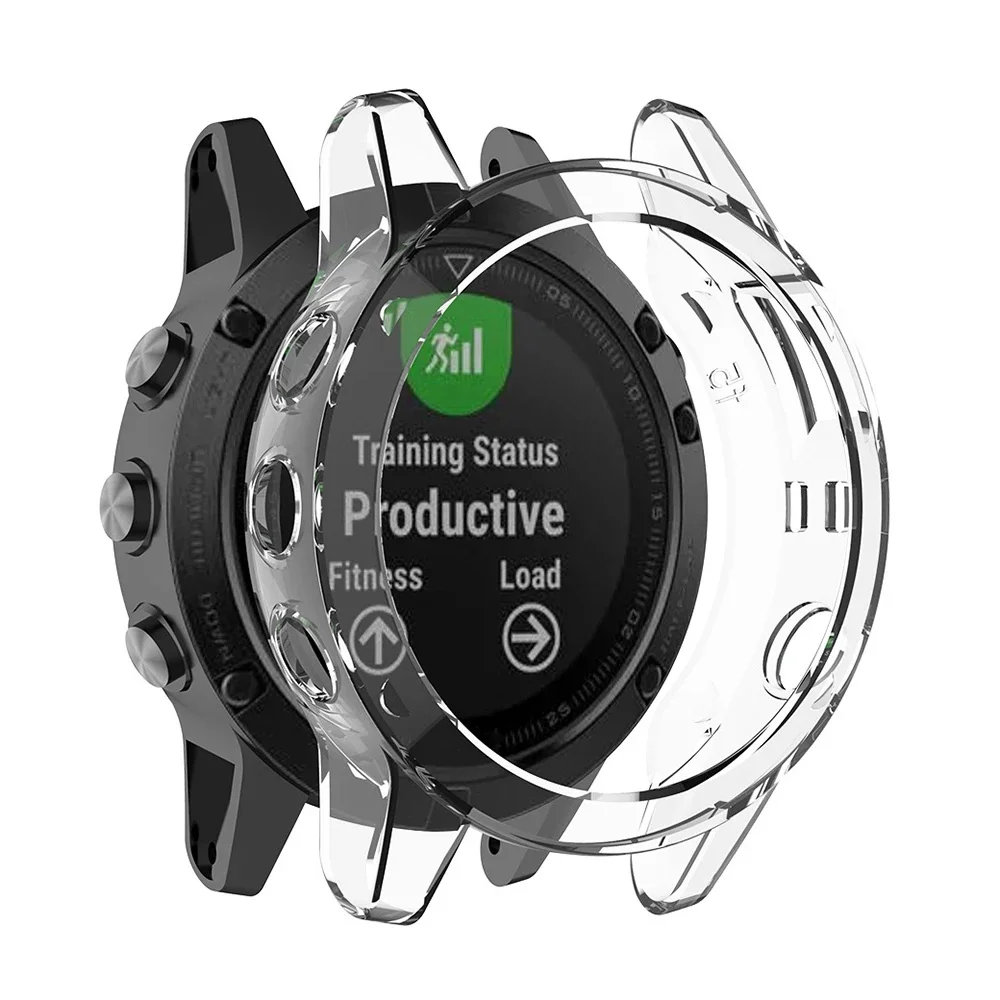 Soft TPU Case for Garmin Fenix 6 6S 6X 5 5S 5X Plus Case Cover Silicone Protective Sleeve for 6 Pro 6S Pro 6X watch screen protector case watch protective case watch cover watch protective cover tpu protective case watch accessory