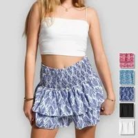 2024 New Pleated Skirt Womens Summer Beach Y2k Miniskirt for Ladies Vestido De Mujer Fashion Boho Ruffle Printed Vintage Skirts 1