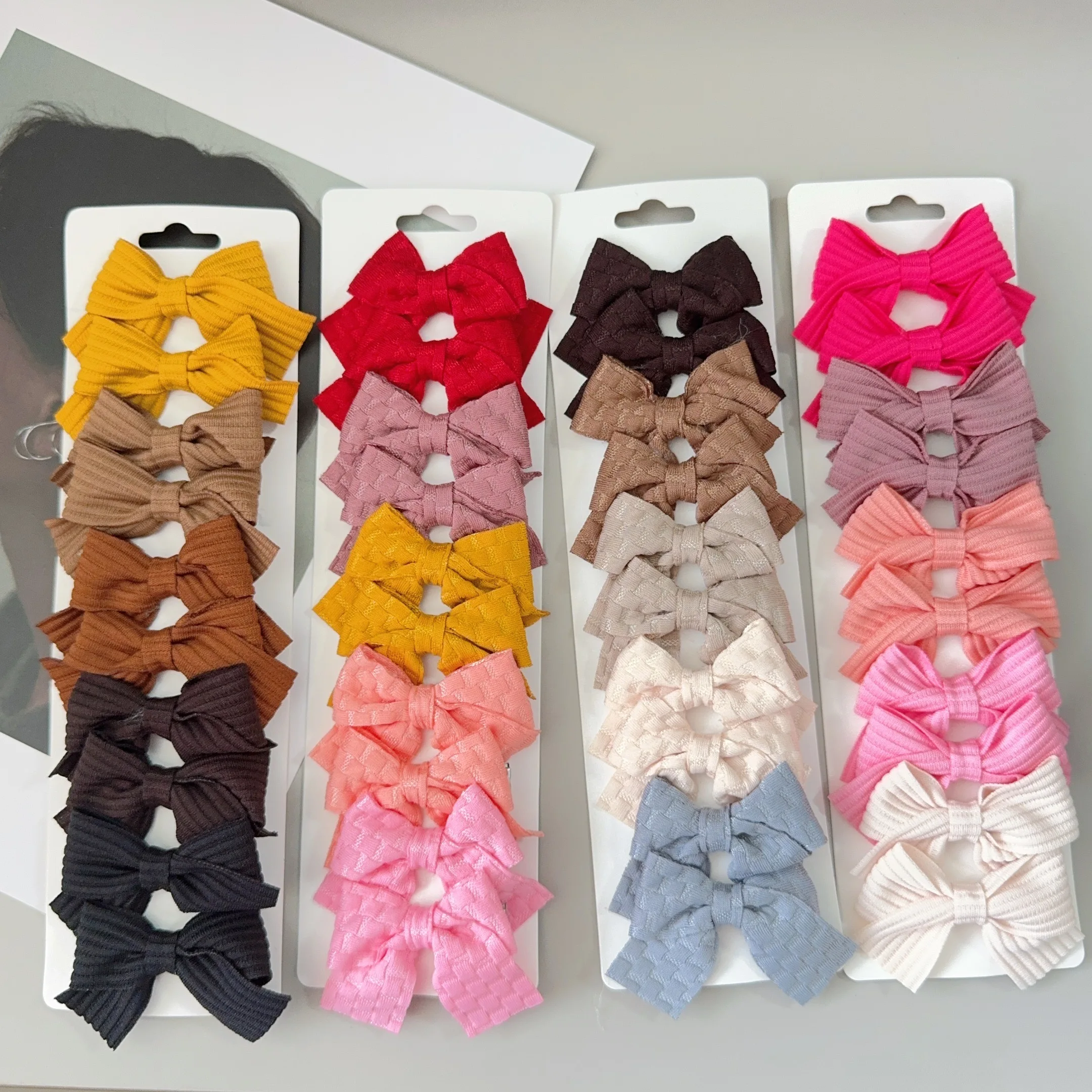 10 teile/satz Mädchen Prinzessin bunte Haarnadeln Haars chleifen Nylon sichere Haars pangen Haars pangen Kleinkinder Kleinkinder Kinder Baby Haarschmuck – Detail 4