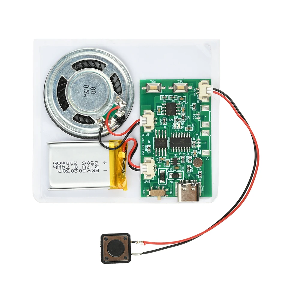 프로그래머블 8M 녹음 가능한 생일 카드 음악 음성 모듈 칩 DIY 음성 오디오 장난감 인사말 카드 버튼 라이트 컨트롤