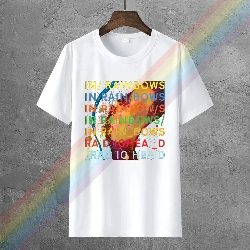 Radiohead in Rainbows Rock Radiohead Black T-Shirt S-5Xl Men's Cotton T-Shirt Fashion Men's T-Shirt Ordinary