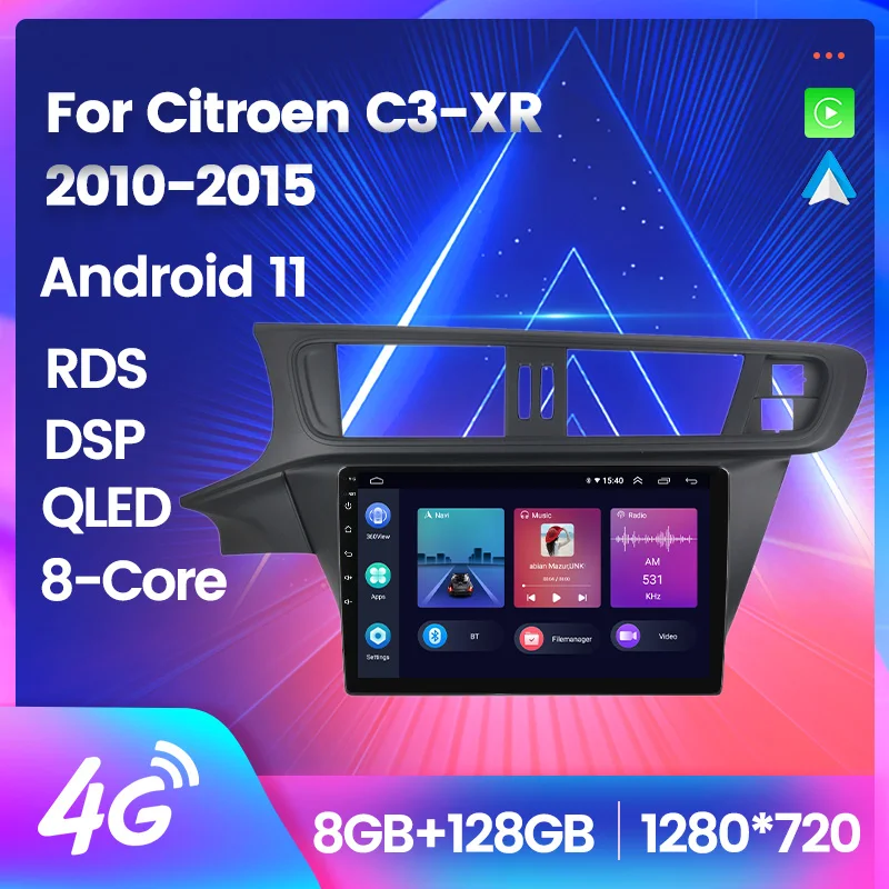 Android 11 RDS 32GB Dean pour Cristaux en C3-XR 2014 2015 2016