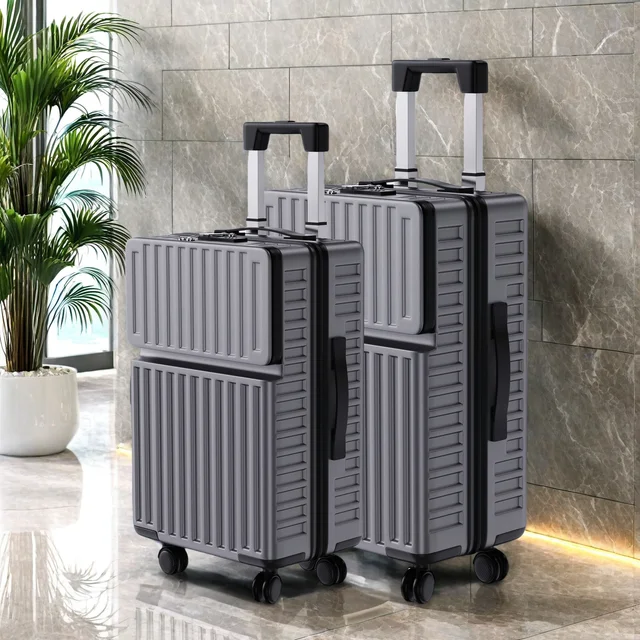 Ensemble de valises Comanlai avec roulettes à 360° °   Valises à roulettes et cadenas TSA, valises rigides en ABS, lot de 2 valises à roulettes, poignée télescopique 1