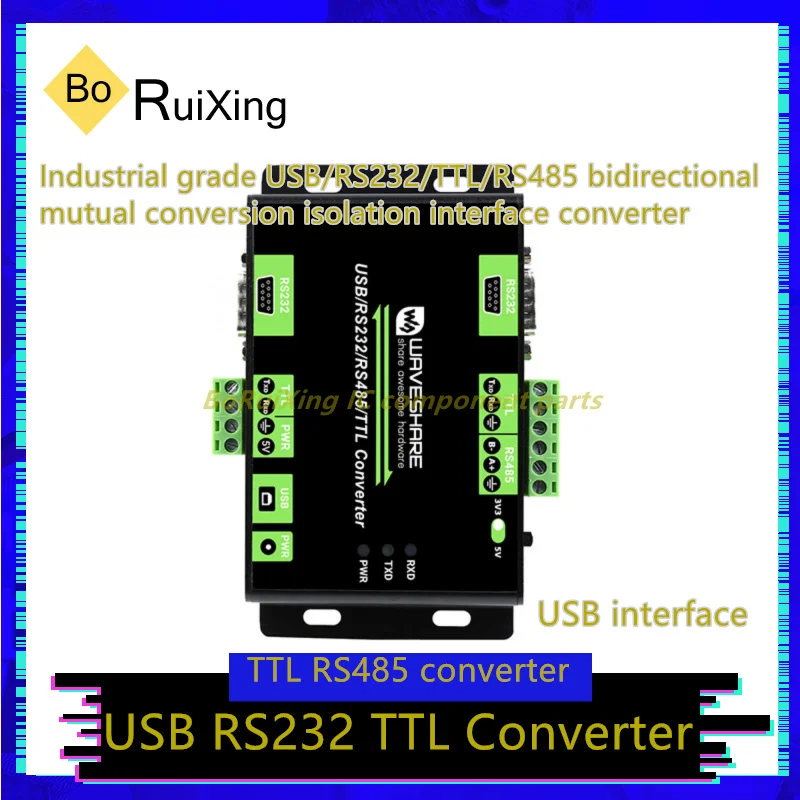 

1 шт./партия, двунаправленный преобразователь интерфейса промышленного стандарта USB/RS232/TTL/RS485