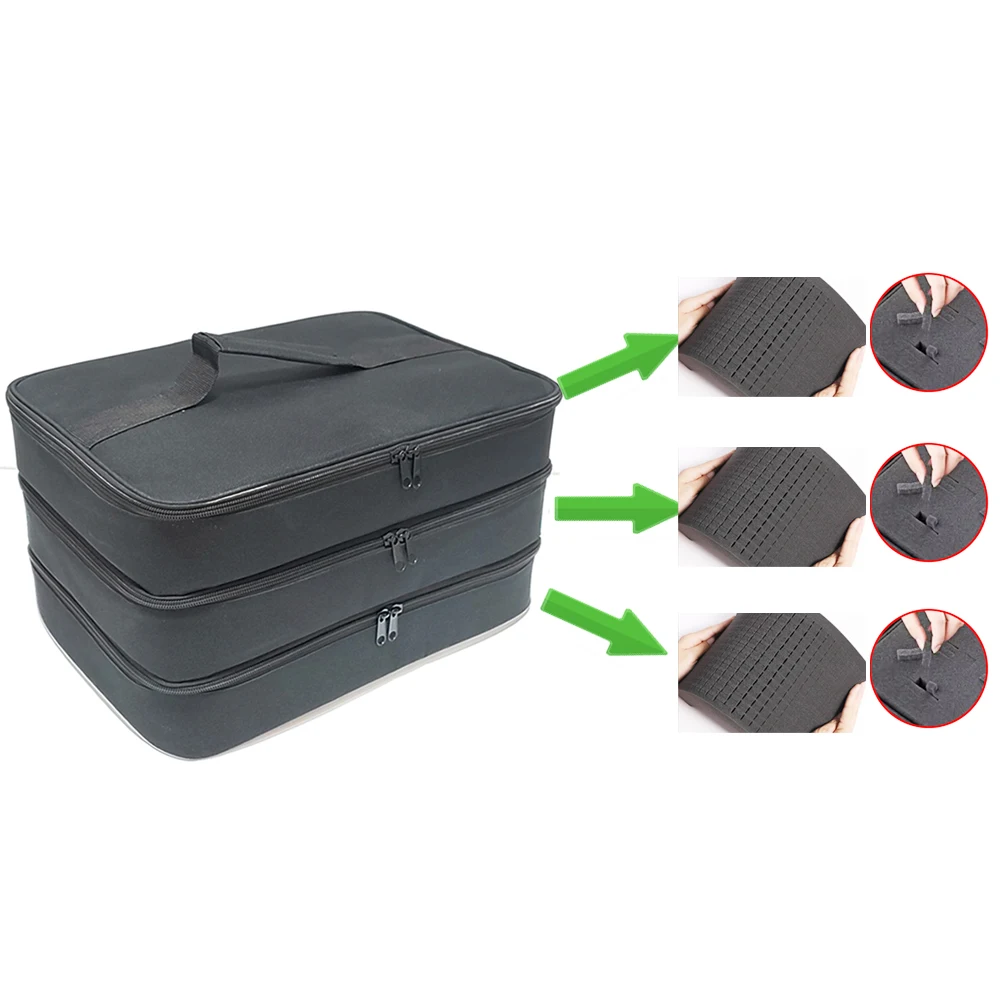 Durable Shockproof Tool Storage Case with Zipper Closure
