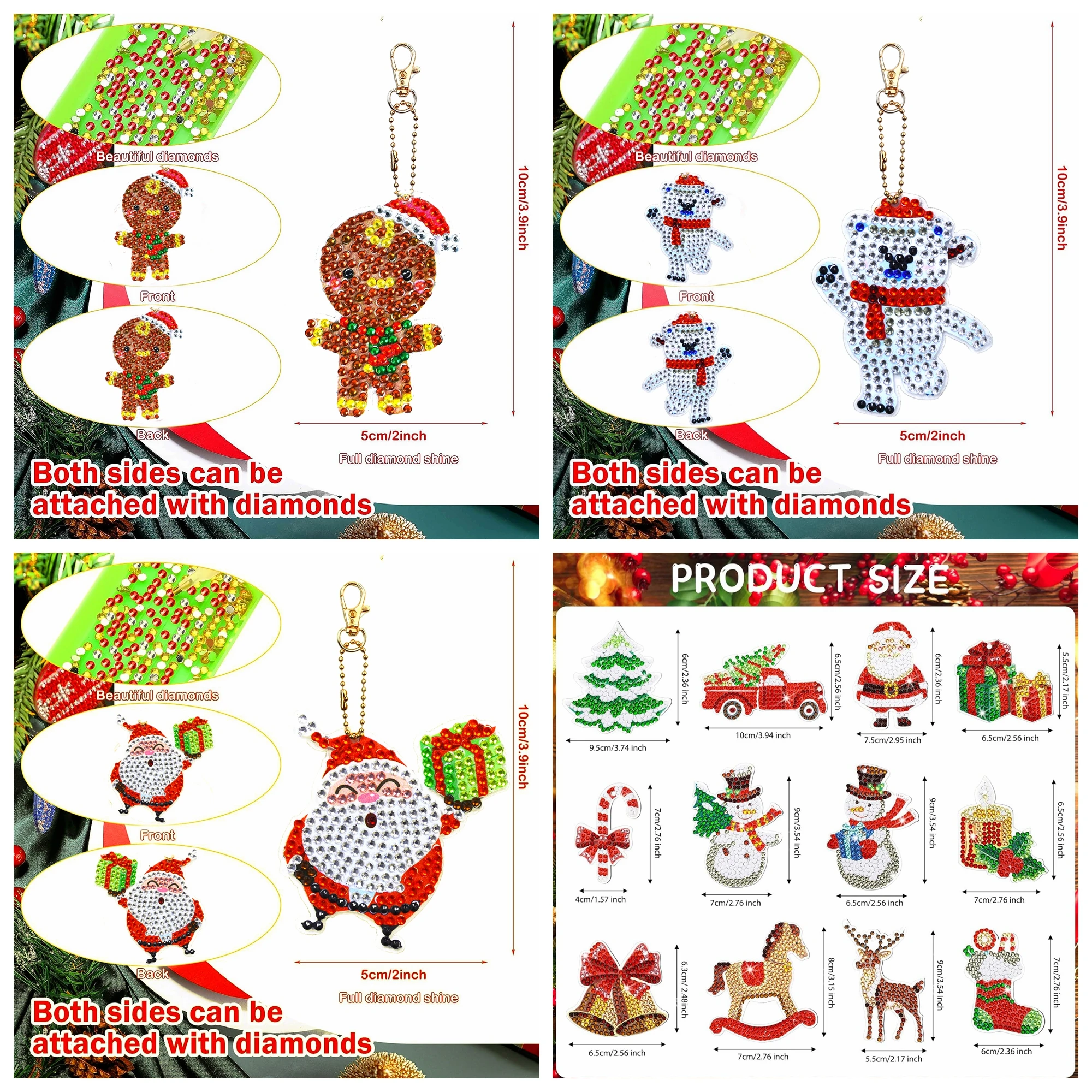 Diamond Painting Kerstmis Sleutelhangers De Goedkoopste