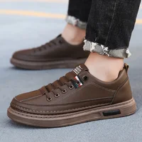 Men's Casual Shoes Soft Bottom Breathable Business Leisure Leather Spring Hot Sale Of The Season Fashion Trend Matching All-Seas