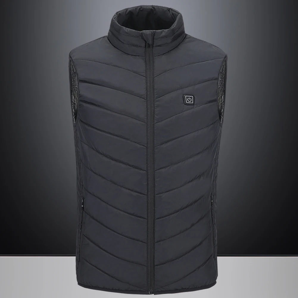 Large Size Electric Heated Vest Washable Autumn Winter Men Women Skiing Fishing Hiking Outdoor Warm Vest Electric Heated Jacket
