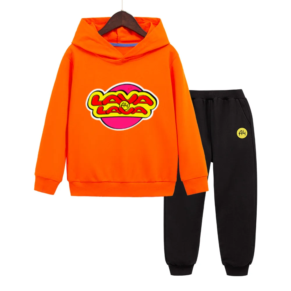 "LAVA LAVA" A4 Sudadera con capucha para niños Pantalones Traje Влад a4 Бумага niño niña Sudadera con capucha Otoño Manga larga Ropa para bebé niño