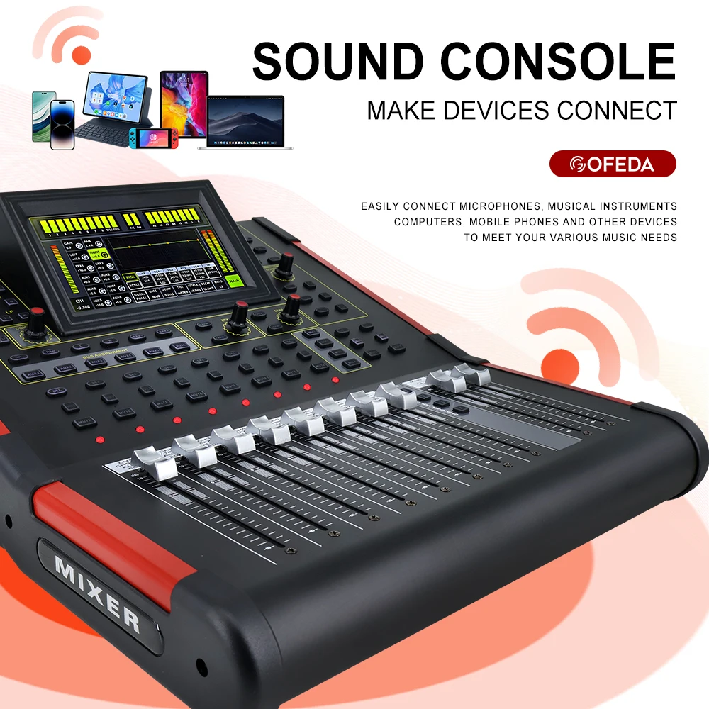 GOOERMI DM12 Professional12 Channel Digital Mixer Audio Pro