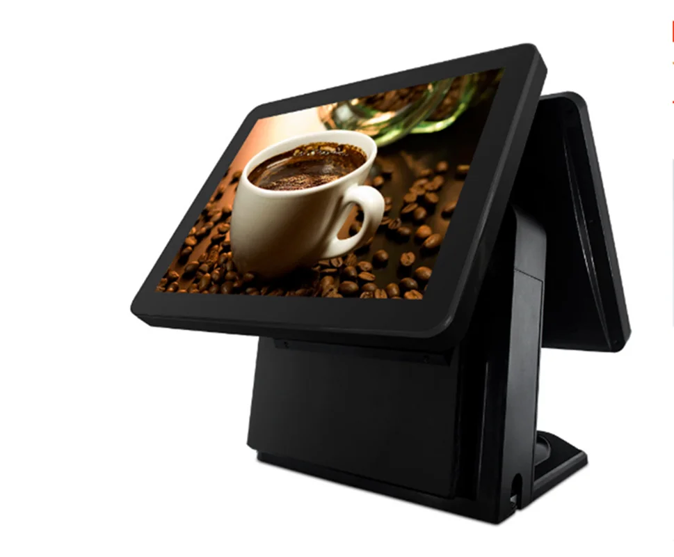 Doppio Touch Screen Windows Cassiere Terminal All In One Pos System Machine Registratore Di Cassa Per Ristorante 15.1 Pollici