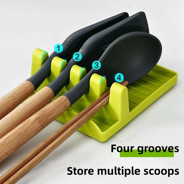 Support de cuillère en plastique pour cuisine, support de spatule à  fourchette T1, rangement pour ustensiles de cuisine, porte-couvercle de  casserole - AliExpress