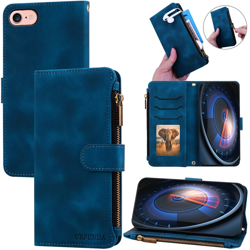 Luxury Leather Flip Wallet Phone Case - Elegant Protective Cover with Card Slots