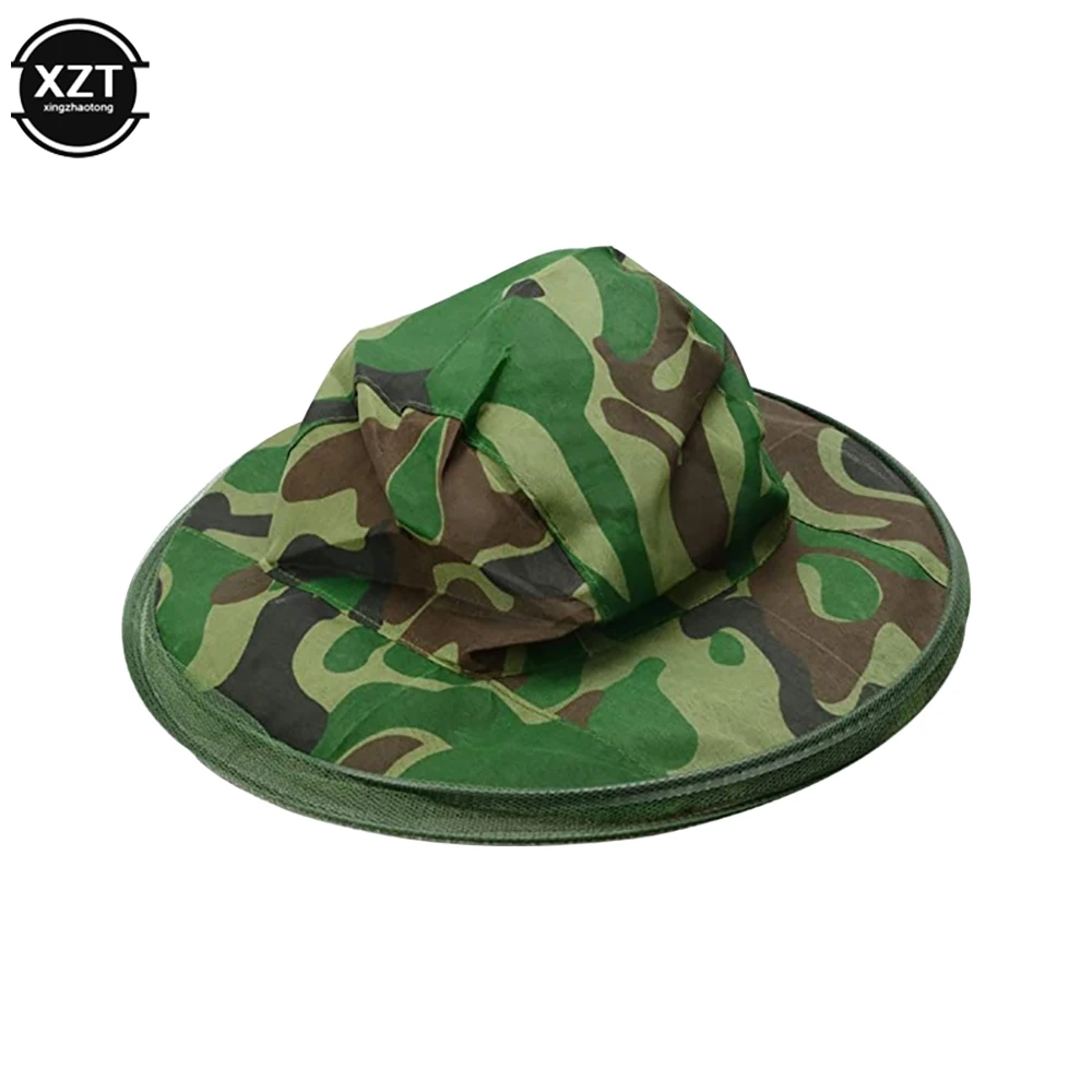Head Circumference Mosquito Insect Head Net with Hat Wasp Bug Hat Mesh Travel Camping Fishing Camo Beekeeping