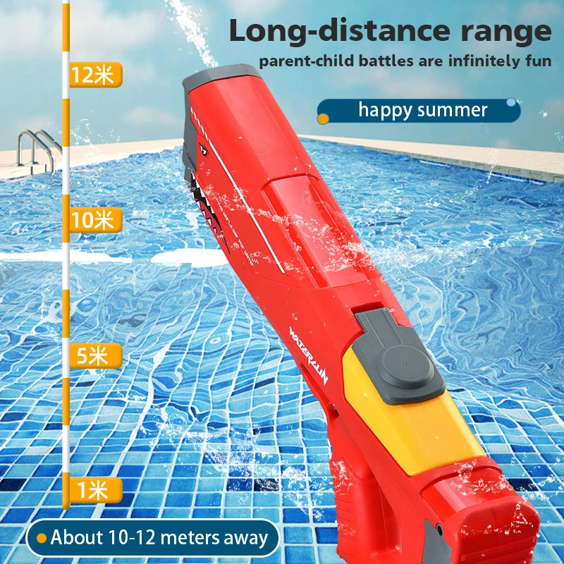 Automatic Electric Water Gun Toys 500ML Shark High Pressure Outdoor Summer  Beach Toy Kids Adult Water Fight Pool Party Water Toy