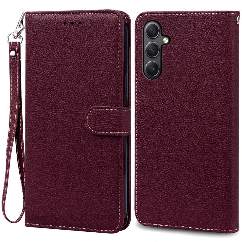 Elegant Leather Wallet Flip Case for Samsung Galaxy M35 5G