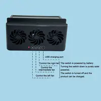 Ventilateur de refroidissement de radiateur de voiture à énergie solaire avec 3 sorties d'air ventilateur de ventilation de fenêtre de voiture ventilateur de Ventilation automatique alimenté par USB pour toutes les voi 6