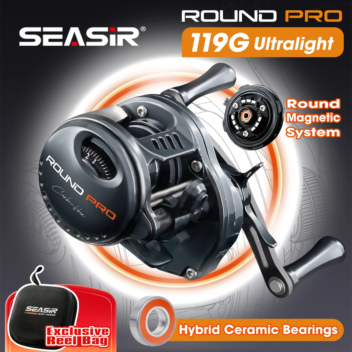【¥7,579】SEASIR Round Pro BFS ベイトリール 右ハンドル / 7 特別割引-アリエク特価アラート