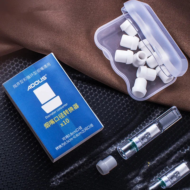 10Pcs Filter Smoking Holder Adapter for Thin Cigarette Ladies Slim Cigarette Holder Converter Reduce Tar Cleaning