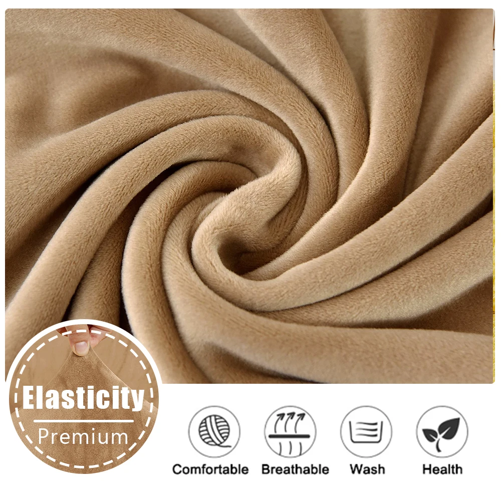 Velvet Sofa Seat Cushion Cover for Living Room Soft Elastic Sofa Cover Furniture Protector L Shape Corner Couch Slipcover
