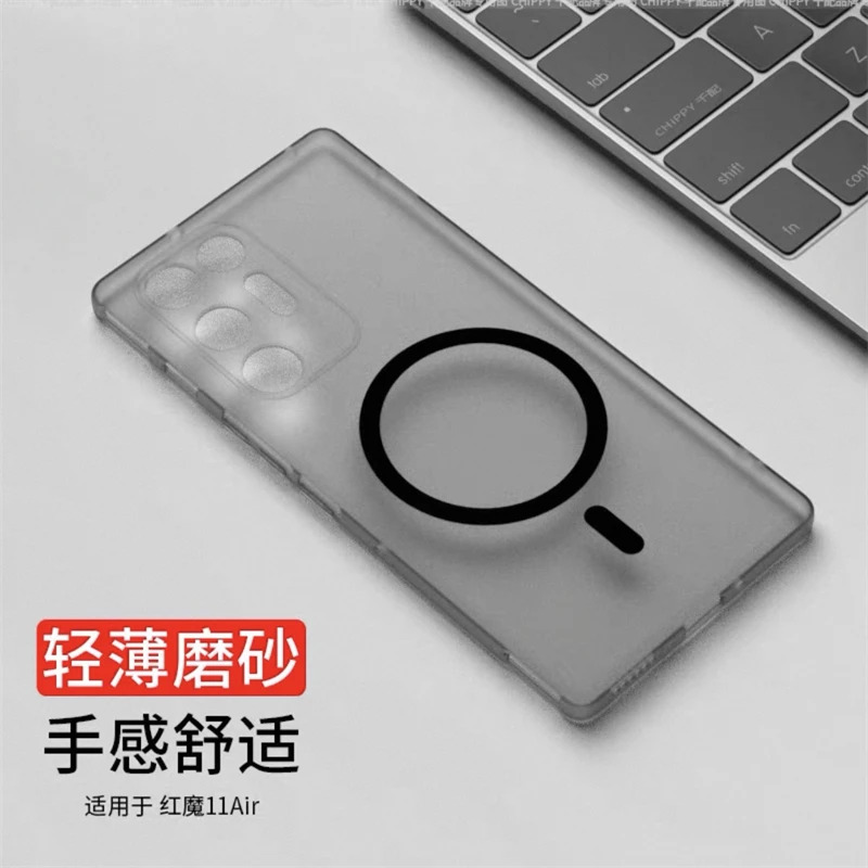 Magnetic MagSafe Matte Transparent Silicone Back Cover Case