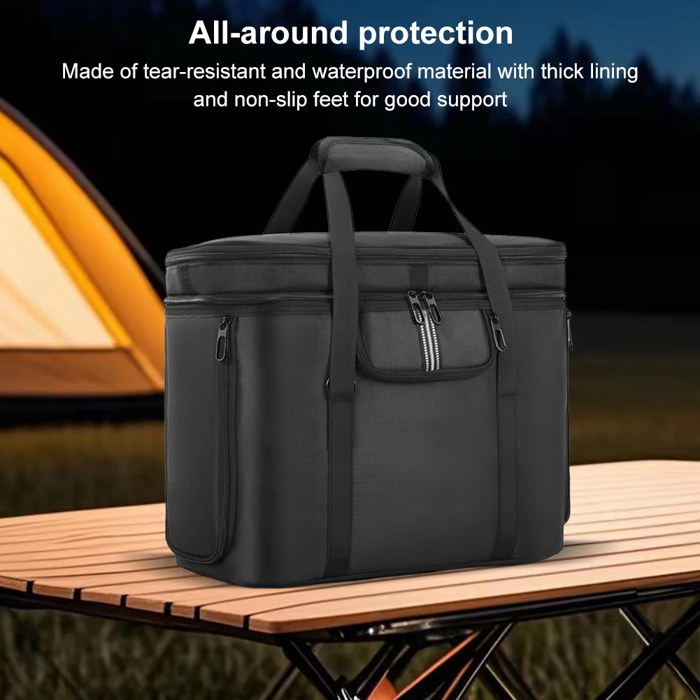 Carrying Case Portable Power Station Bag Dustproof Travel Storage Bag Anti-drop for Ecoflow Delta 3 Plus/Solar Generator Delta 2