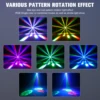 U'King 80W Bee's Eye Disco Party Light LED 6IN1 Effect Strobe Stage Light DMX Control&Sound Activated For DJ Bar Christmas Party 4